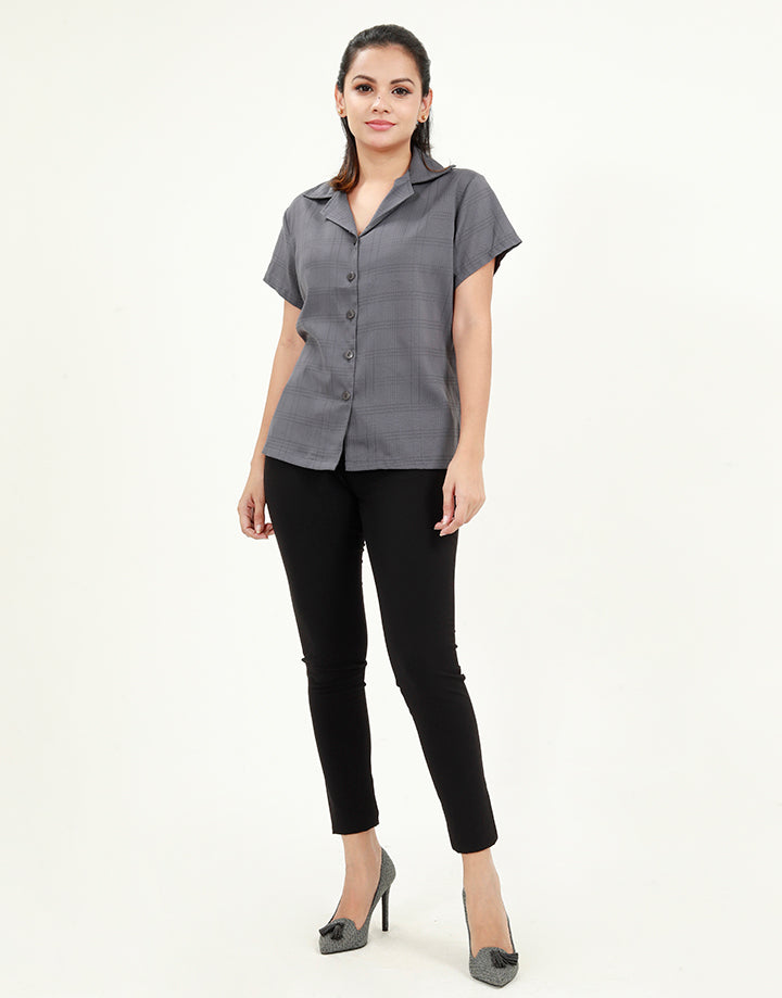 Notch Collared Blouse