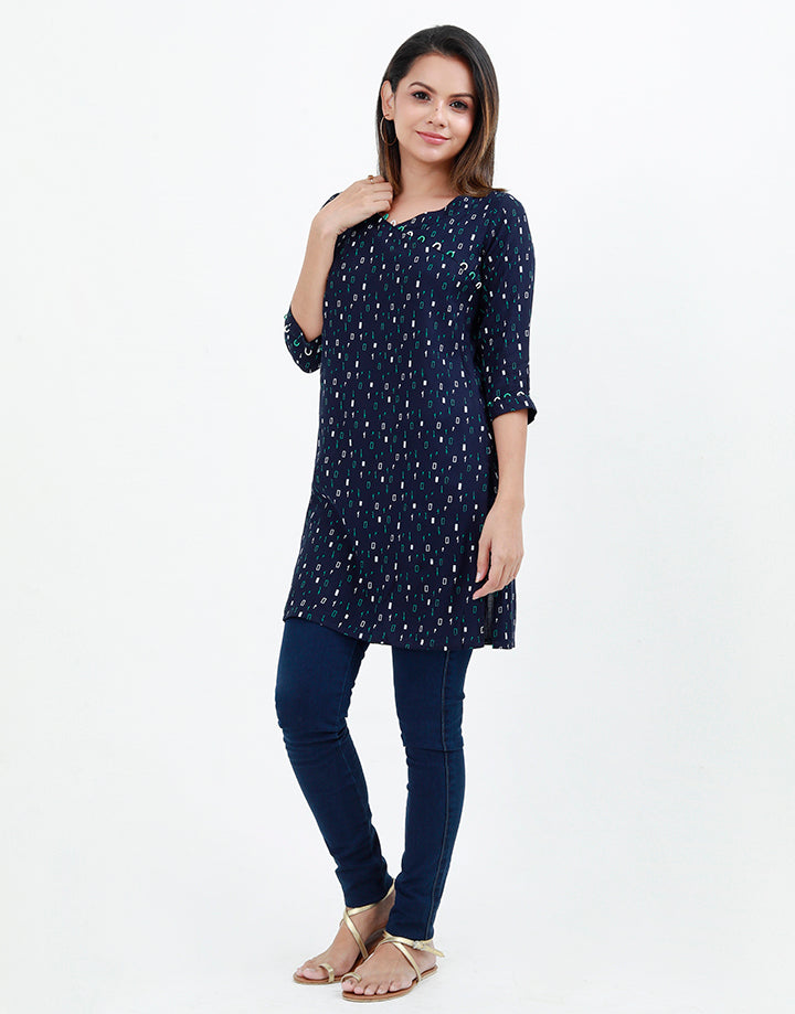 Printed Kurtha with Loop Details
