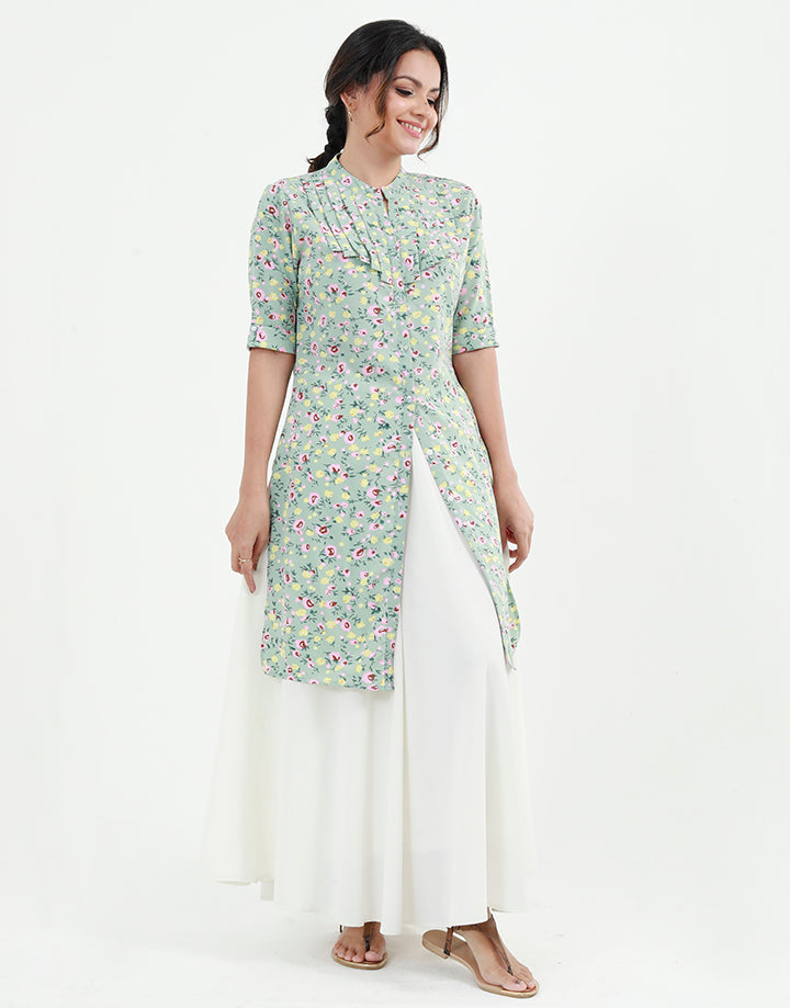 Printed Kurtha with Midi Sleeves