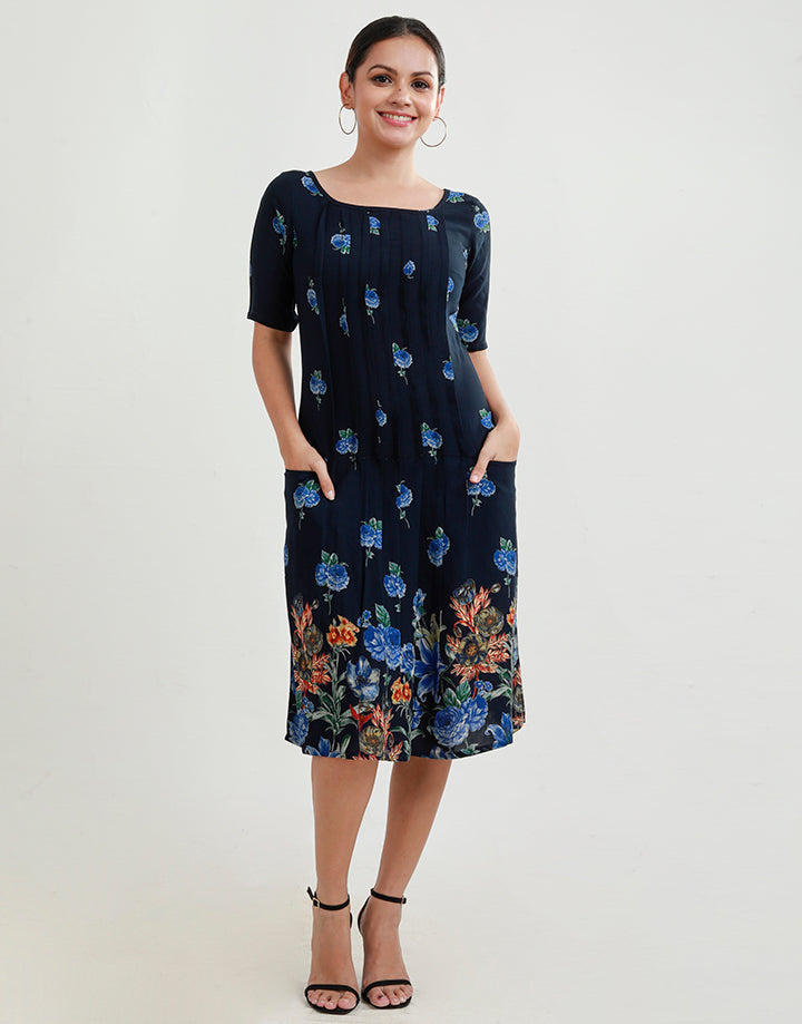 Printed Midi Dress
