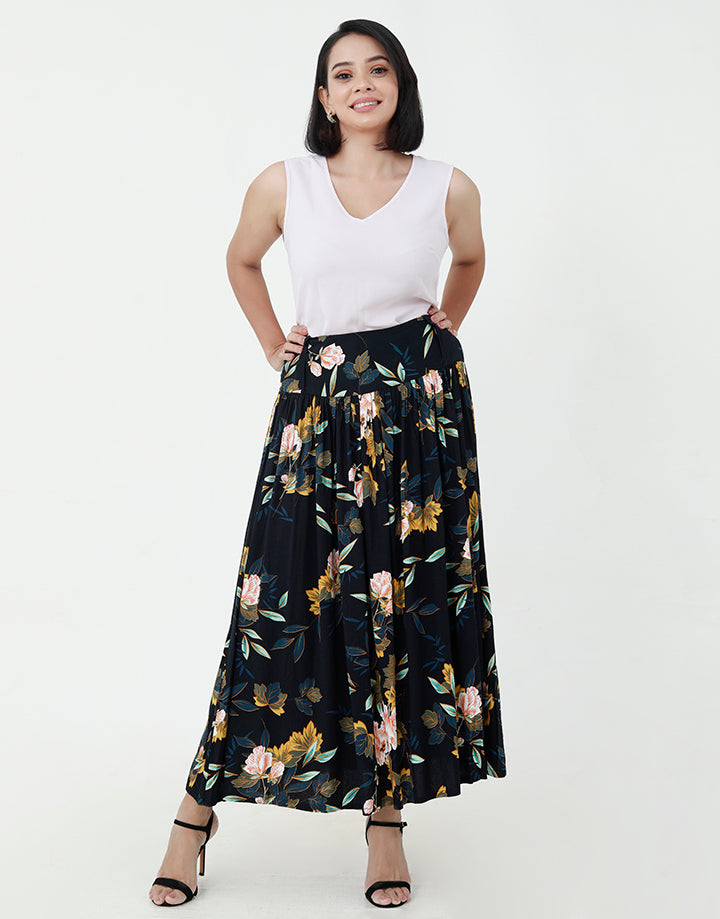 Printed Skirt with Waist Band