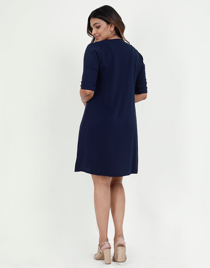 ¾ Sleeves A-Line Dresss