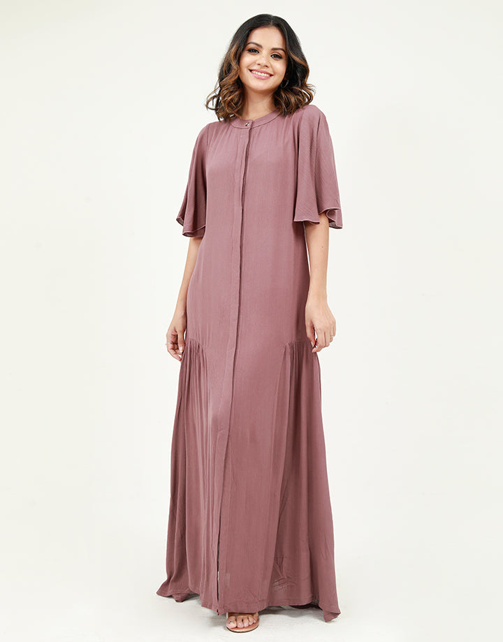 Maxi Dress with Butterfly Sleeves