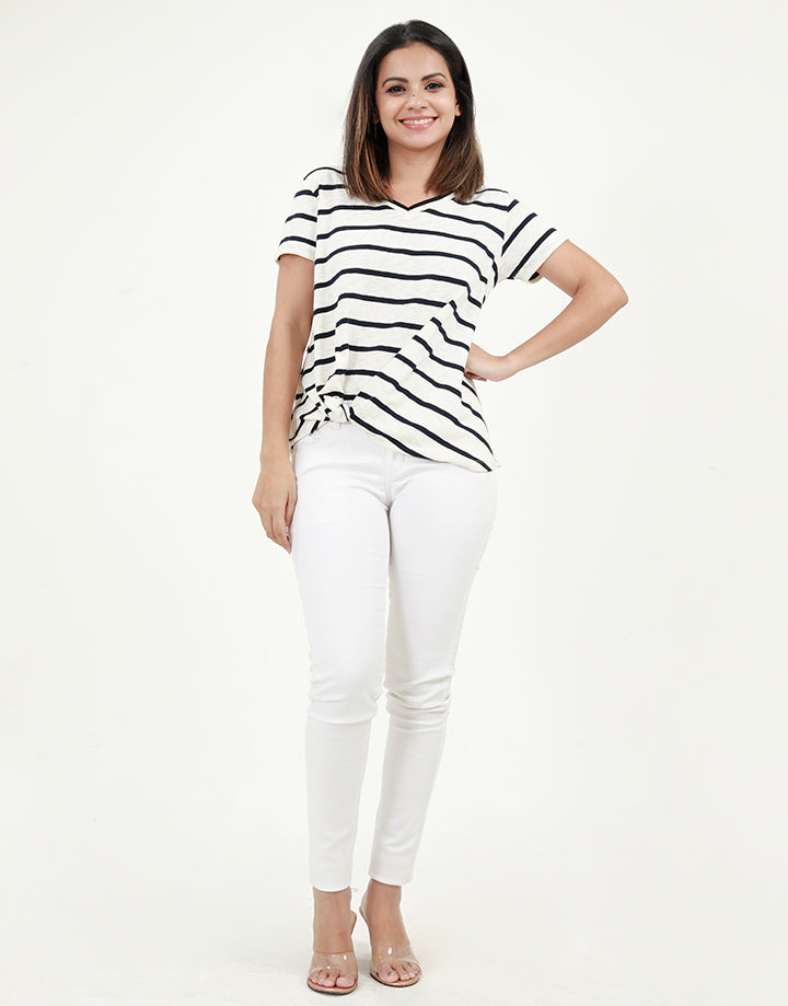 Short Sleeves T-Shirt with Twisted Detail