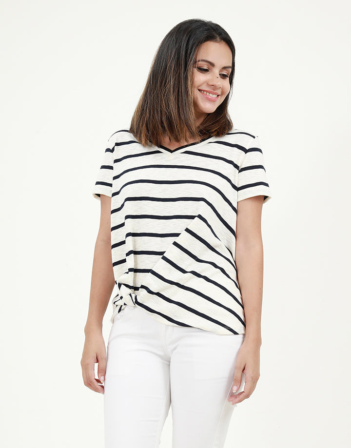 Short Sleeves T-Shirt with Twisted Detail