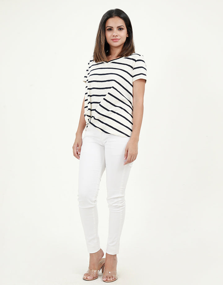 Short Sleeves T-Shirt with Twisted Detail