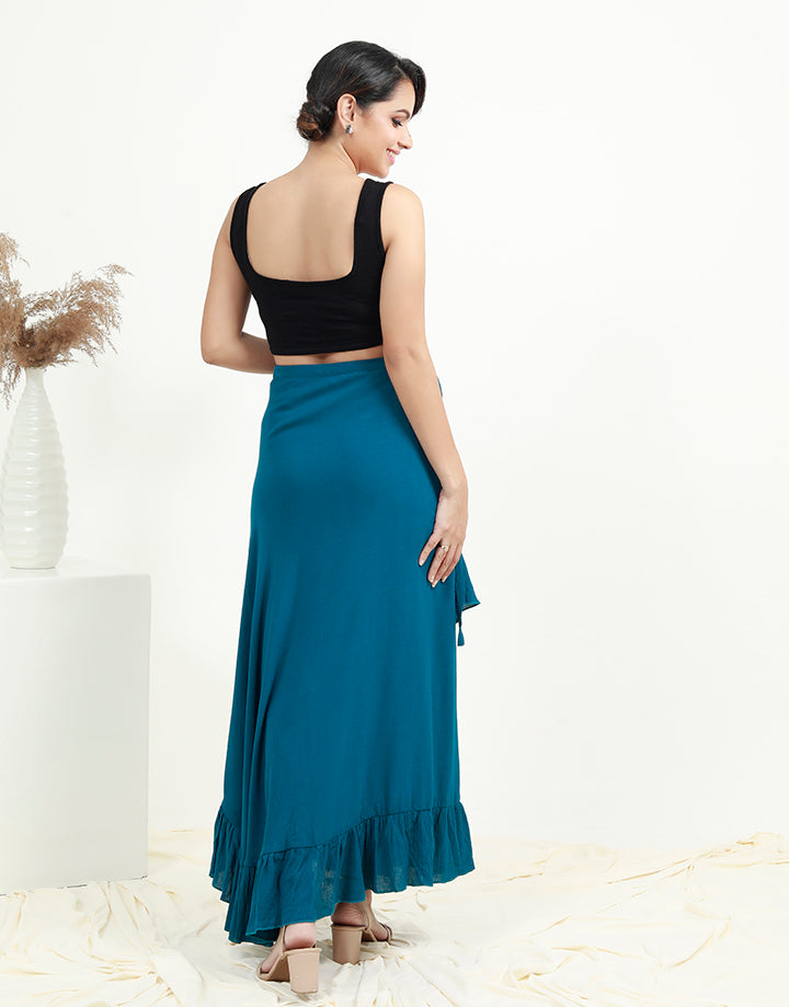 Wraparound Cheesecloth Maxi Skirt