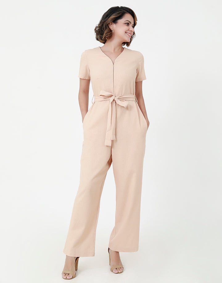 Zip Up Jumpsuit with Pockets